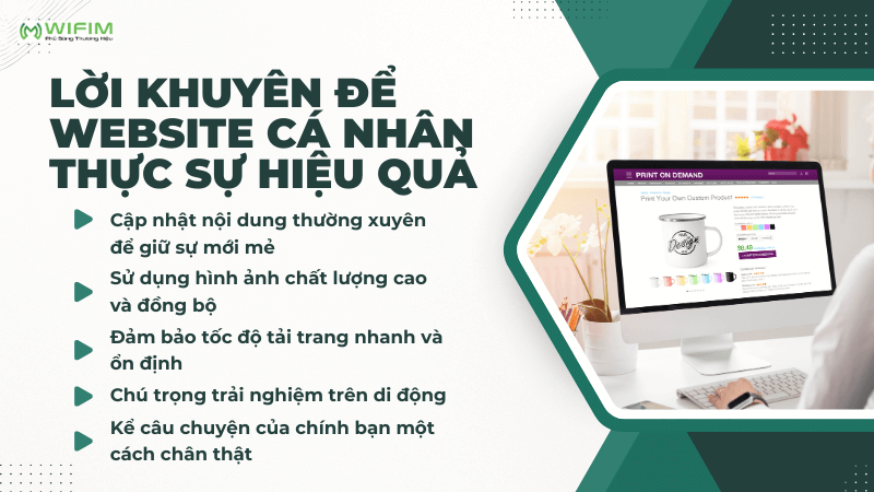 Lời khuyên để website cá nhân thực sự hiệu quả