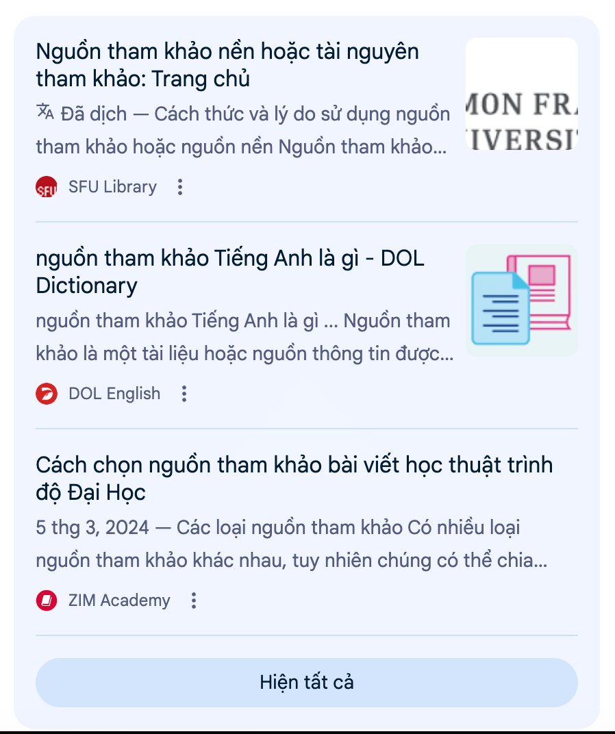 Nguồn tham khảo (Sources) Nguồn tham khảo (Sources)