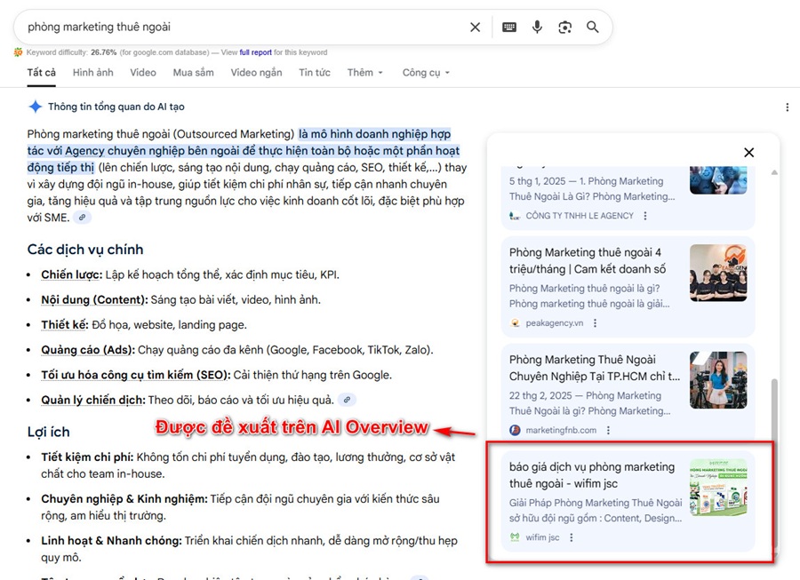 Website WIFIM được đề xuất trên AIO 