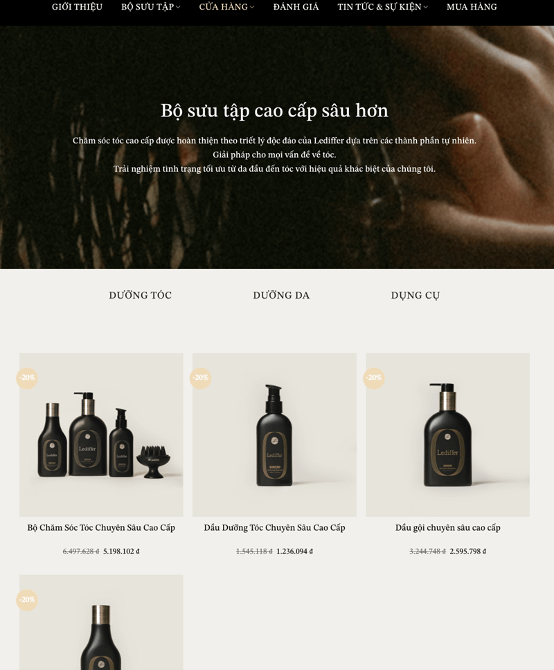 Trang danh mục sản phẩm