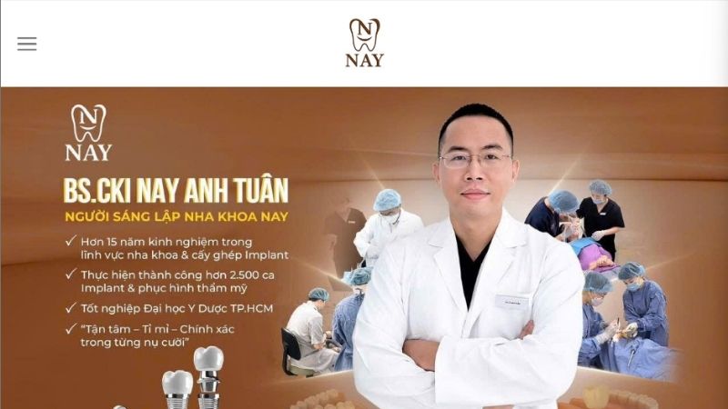 Dự án Website Nha Khoa Nay Dental 