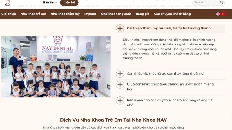Dịch vụ nha khoa dành cho trẻ em