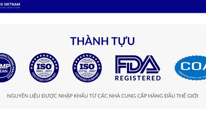 Các thành tựu Hanacos VietNam đã đạt được Các thành tựu Hanacos VietNam đã đạt được