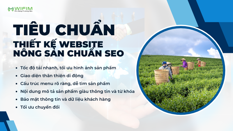 Tiêu chuẩn thiết kế website nông sản chuẩn SEO
