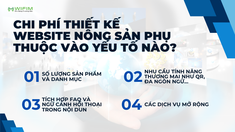 Chi phí thiết kế website nông sản phụ thuộc vào yếu tố nào?