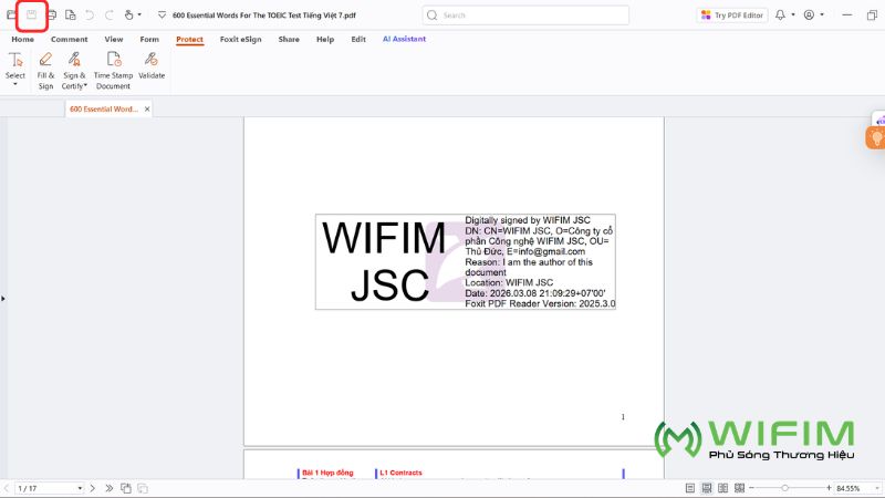 Lưu file PDF đã ký Lưu file PDF đã ký