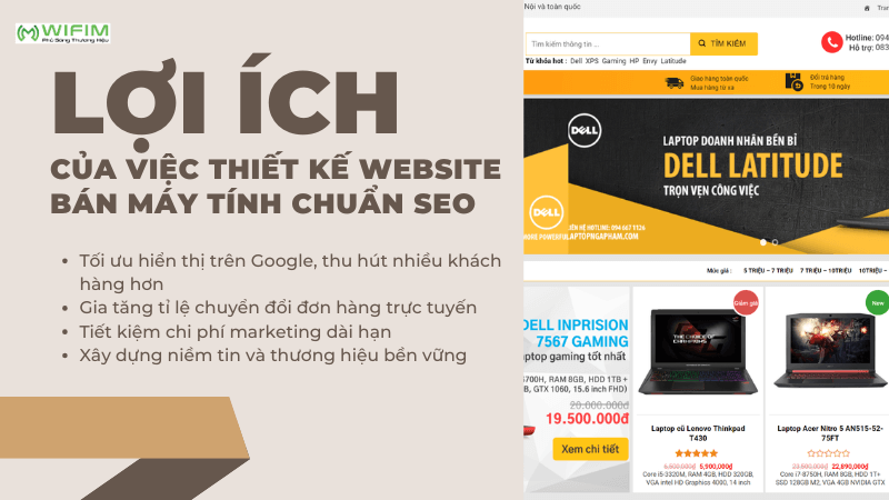 Lợi ích của việc thiết kế website bán máy tính chuẩn SEO