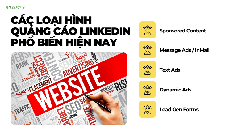Các loại hình quảng cáo LinkedIn phổ biến hiện nay Các loại hình quảng cáo LinkedIn phổ biến hiện nay