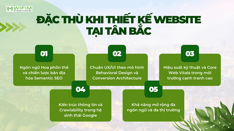Đặc thù khi thiết kế website tại Tân Bắc
