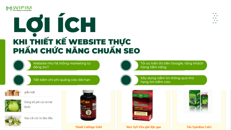 Lợi ích khi thiết kế website thực phẩm chức năng chuẩn SEO