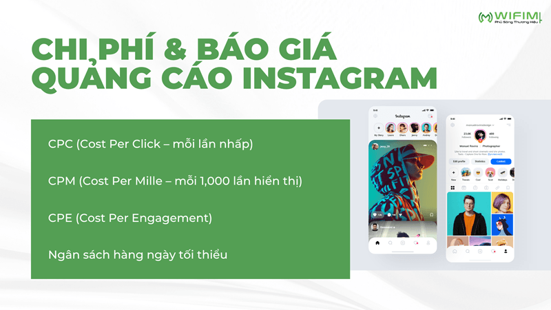 Chi phí & Báo giá quảng cáo Instagram Chi phí & Báo giá quảng cáo Instagram