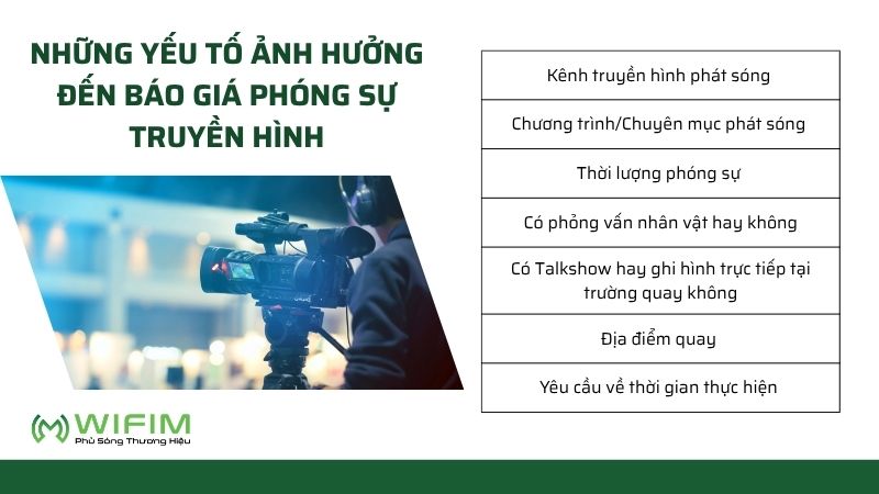 Những yếu tố ảnh hưởng đến báo giá phóng sự truyền hình Những yếu tố ảnh hưởng đến báo giá phóng sự truyền hình